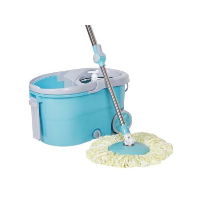 360 Degree Spin Mop Bucket Set with Wheels - BLUE