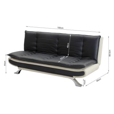 BetaLife 3-Seater PU Sofa Bed