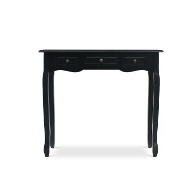 REESE Console Table with 3 Drawers - BLACK