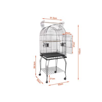 142cm Metal Bird Cage Aviary with Wheels