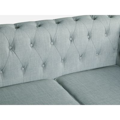 VAGAS 2 Seater Fabric Sofa - LIGHT GREY