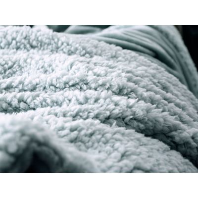 Double Layer Warm Fleece Blanket Throw Blanket - MISTY BLUE