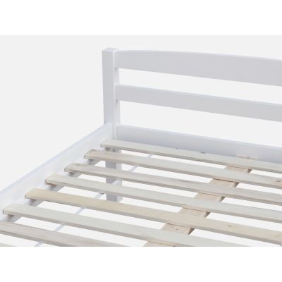BLANC King Single Wooden Bed Frame - WHITE