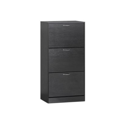Matilda 3 Drawer Shoe Cabinet Storage Rack - Black