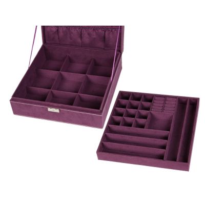 Velvet Suede Jewellery Box Storage Case - PURPLE