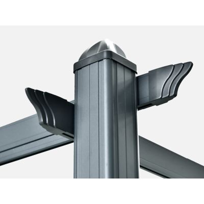 ToughOut Aluminium Pergola with Retractable Canopy 4x3M