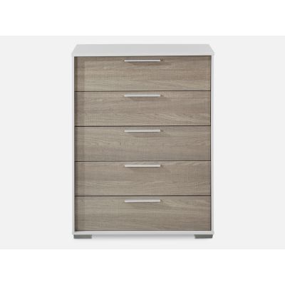 WAIPOUA Queen Bedroom Furniture Package with Tallboy - GREY OAK