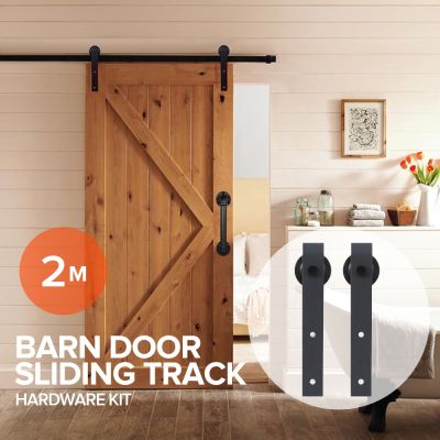2M Sliding Door Barn Door Track Hardware Set