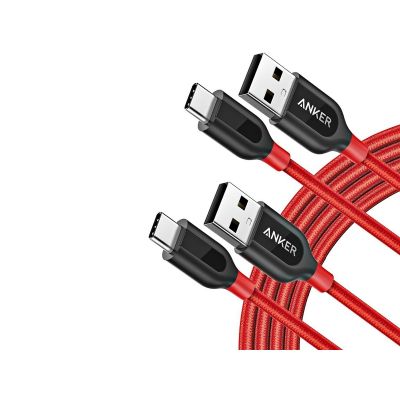 2 x Anker 1.8M PowerLine+ Double-Braided Nylon USB-C Cable