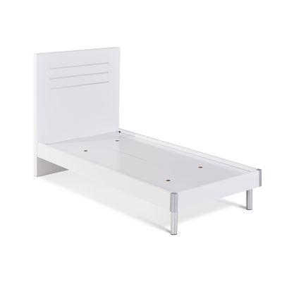 MAKALU Single Wooden Bed Frame - WHITE