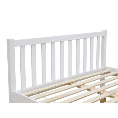 Baker Double Wooden Bed Frame - White