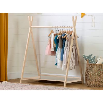 MALOMBE Wooden Clothes Rack Hanger - OAK