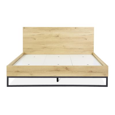FROHNA King Wooden Bed Frame - OAK