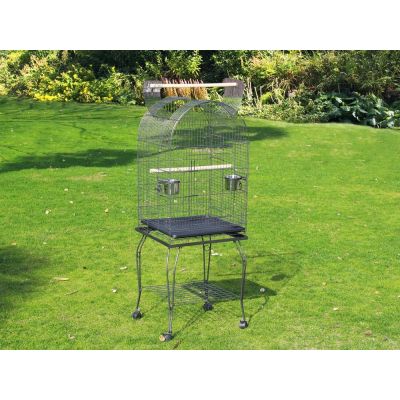 142cm Metal Bird Cage Aviary with Wheels