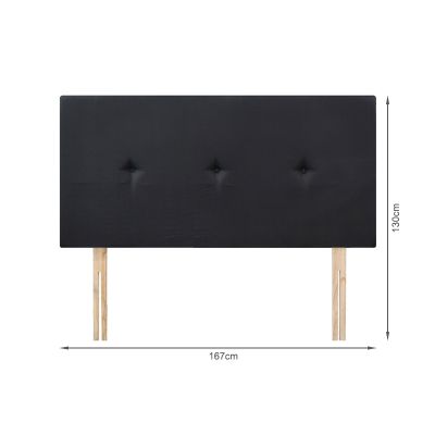 MORGAN Upholstered Headboard King - BLACK