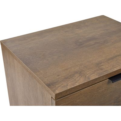 Ocala Wooden Bedside Table - Walnut