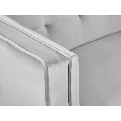 OSLO 3 Seater Velvet Sofa - LIGHT GREY