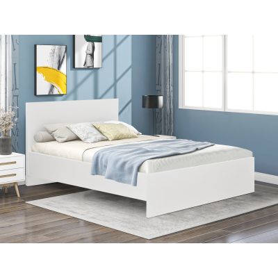 TONGASS King Single Wooden Bed Frame - WHITE