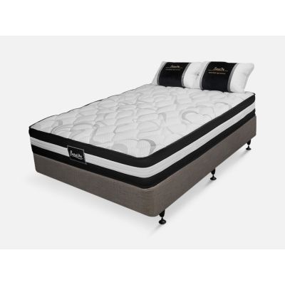 Vinson Fabric Double Bed with Ultra Comfort Mattress - Slate