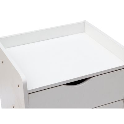THEO Bedside Table Nightstand - WHITE