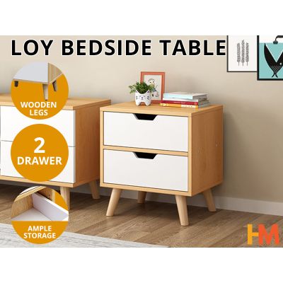 LOY Bedside Table Nightstand - MAPLE
