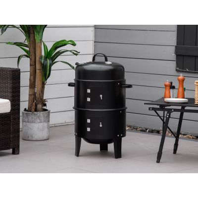 3 in 1 Charcoal BBQ Smoker Grill