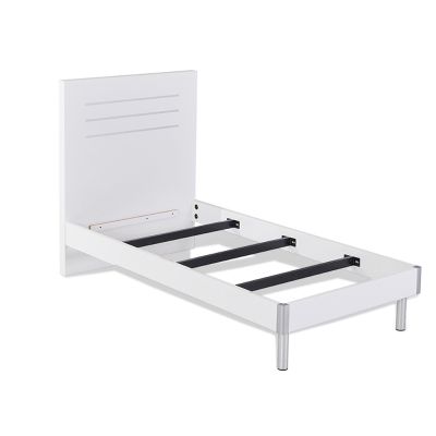 MAKALU Single Bedroom Furniture Package with GARRET Low Boy - WHITE