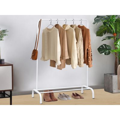 Metal Clothes Rack Stand Coat Hanger 104 x 152cm - White