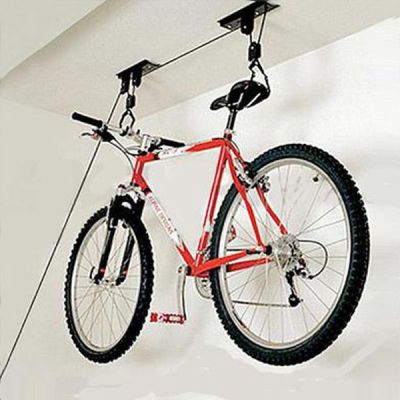 Bicycle Lift Pulley System Storage