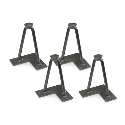 15cm Hairpin Table Leg 2 Rod Steel Metal - Set of 4