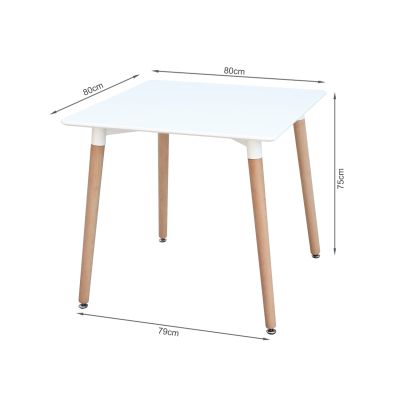Jean Dining Table Square 80 x 80cm - White