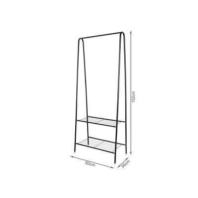 Metal Clothes Rack Stand - Black