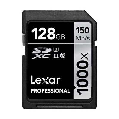 Lexar Pro 128GB U3 SDXC Memory Card - 150MB/S