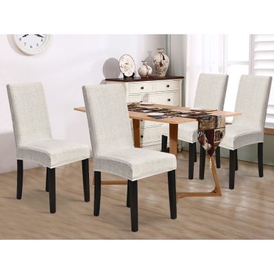 Dining Chair Cover - Set of 4 - Light Grey