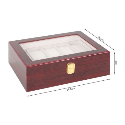 10 Slots Wooden Watch Storage Box Display Case