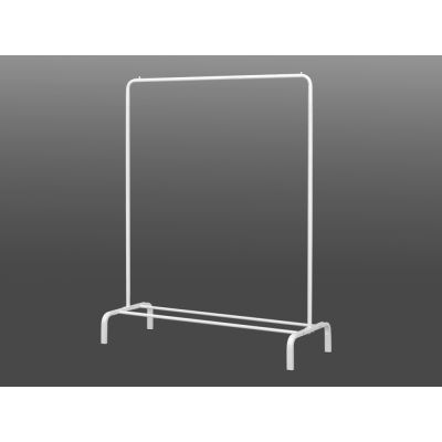 Metal Clothes Rack Organiser Coat Hanger 117x150cm - WHITE