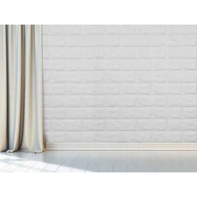 3D Wall Panels Wallpaper Stick Peel White Brick Background Decor