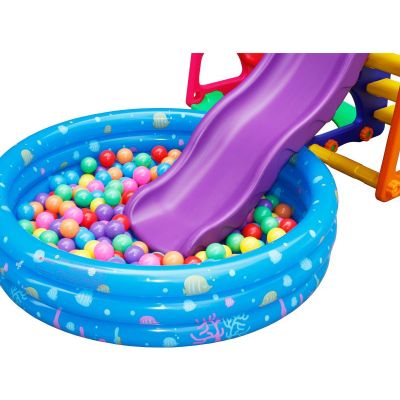 Kids Slide Swing Set with Ball Pool