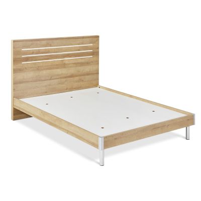 Makalu Queen Wooden Bed Frame - Oak