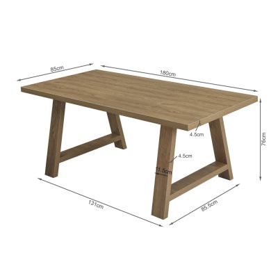 Tommie Dining Table Rectangle 180 x 85cm - Oak