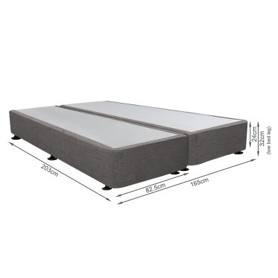 Vinson Fabric King Split Bed Base - Slate