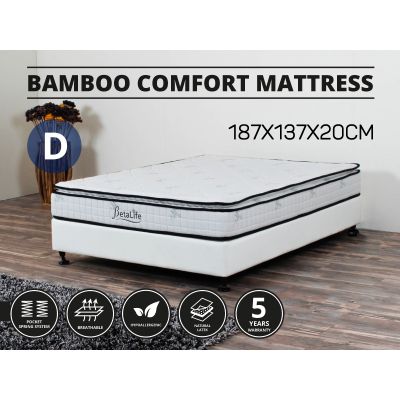 BetaLife Bamboo Comfort Series Mattress - DOUBLE