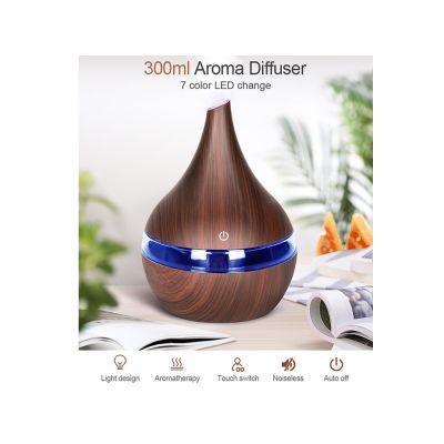 Ultrasonic Aroma Diffuser Aromatherapy Humidifier - WALNUT