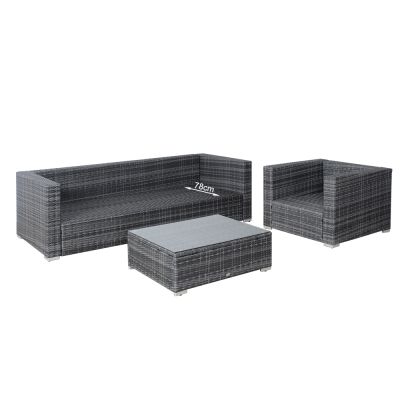 BERMUDA Rattan Outdoor Furniture Sofa Set 3PCS