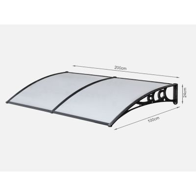 TOUGHOUT Canopy Awning Door Window Awning 2m x 1m