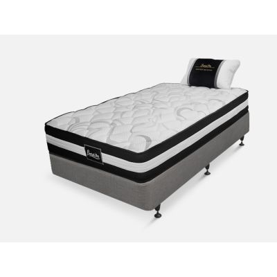 Vinson Fabric Single Bed with Ultra Comfort Mattress - Grey