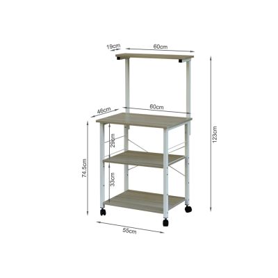Kitchen Storage Shelves Stand Kitchen Trolley Table on Wheels