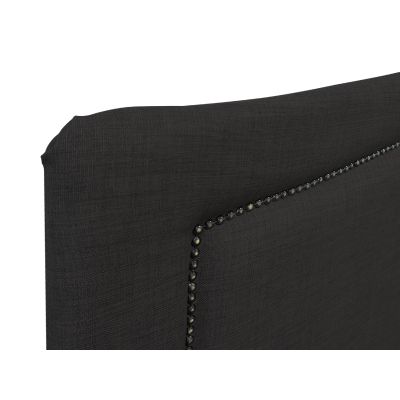 WINSTON Upholstered Headboard King Single - BLACK