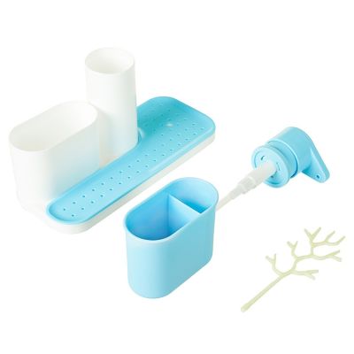 Sink Caddy Organiser with Soap Dispenser - BLUE