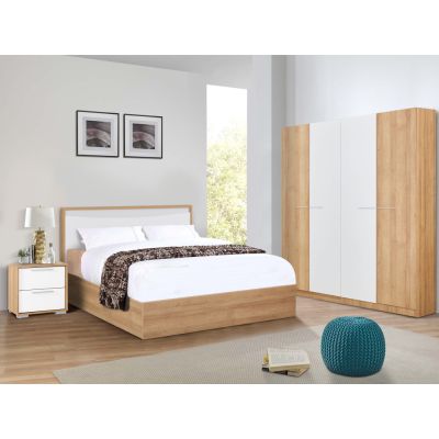 KAWEKA Queen Bedroom Furniture Package with Wardrobe - OAK